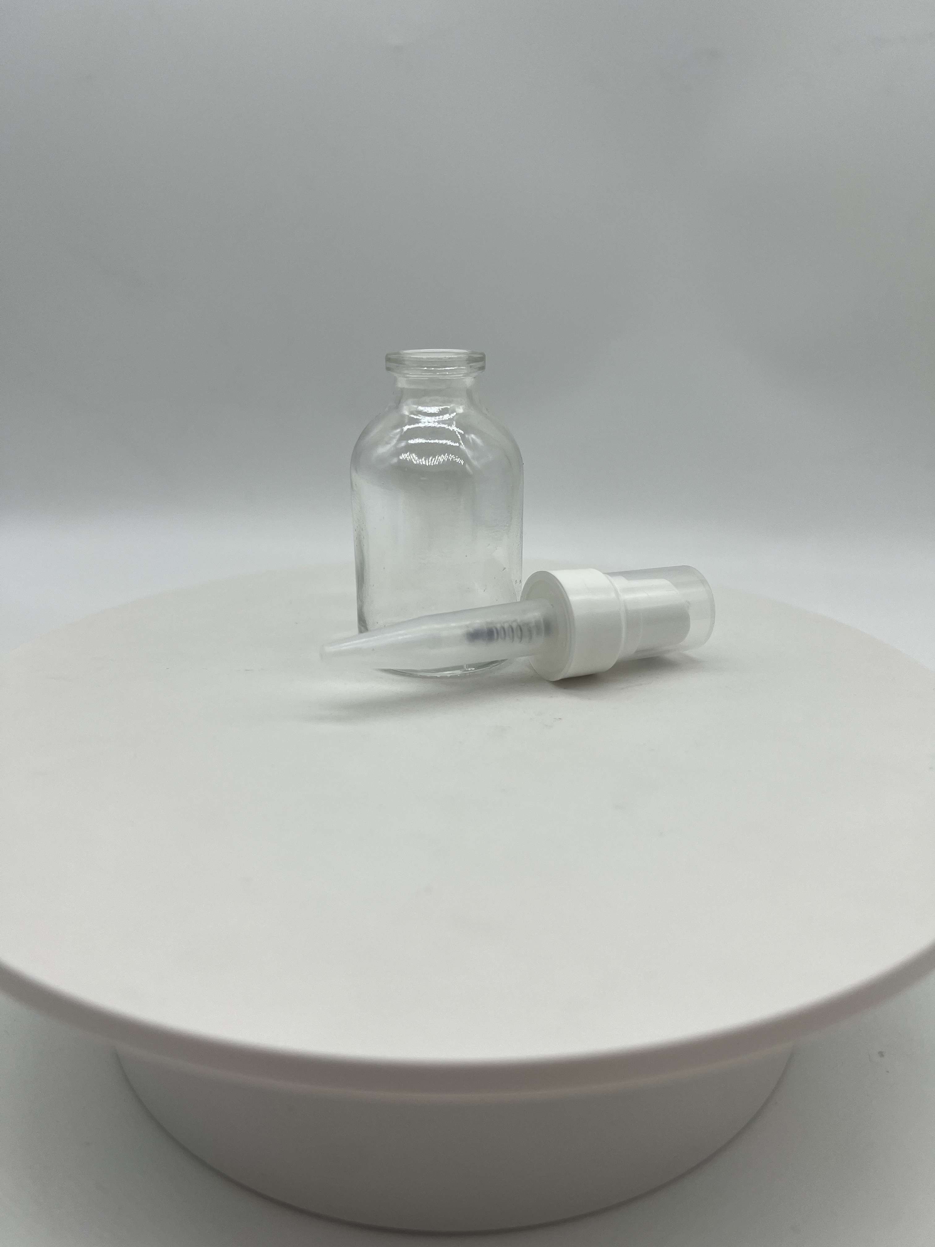hot sale empty 10ml 20ml 30ml 50ml 60ml SPG Shandong glass bottle mist spray frosted serum bottle snap on sealed mist spray