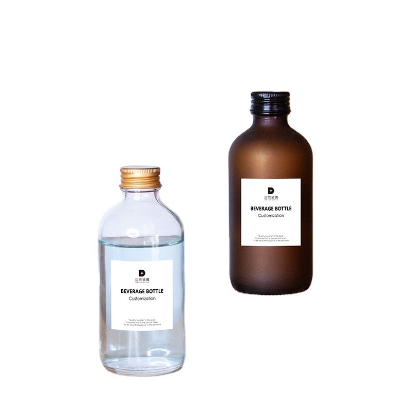 China wholesale cheap drinking glass bottle clear boston round glass bottle 120ml 250ml 500ml 1000ml