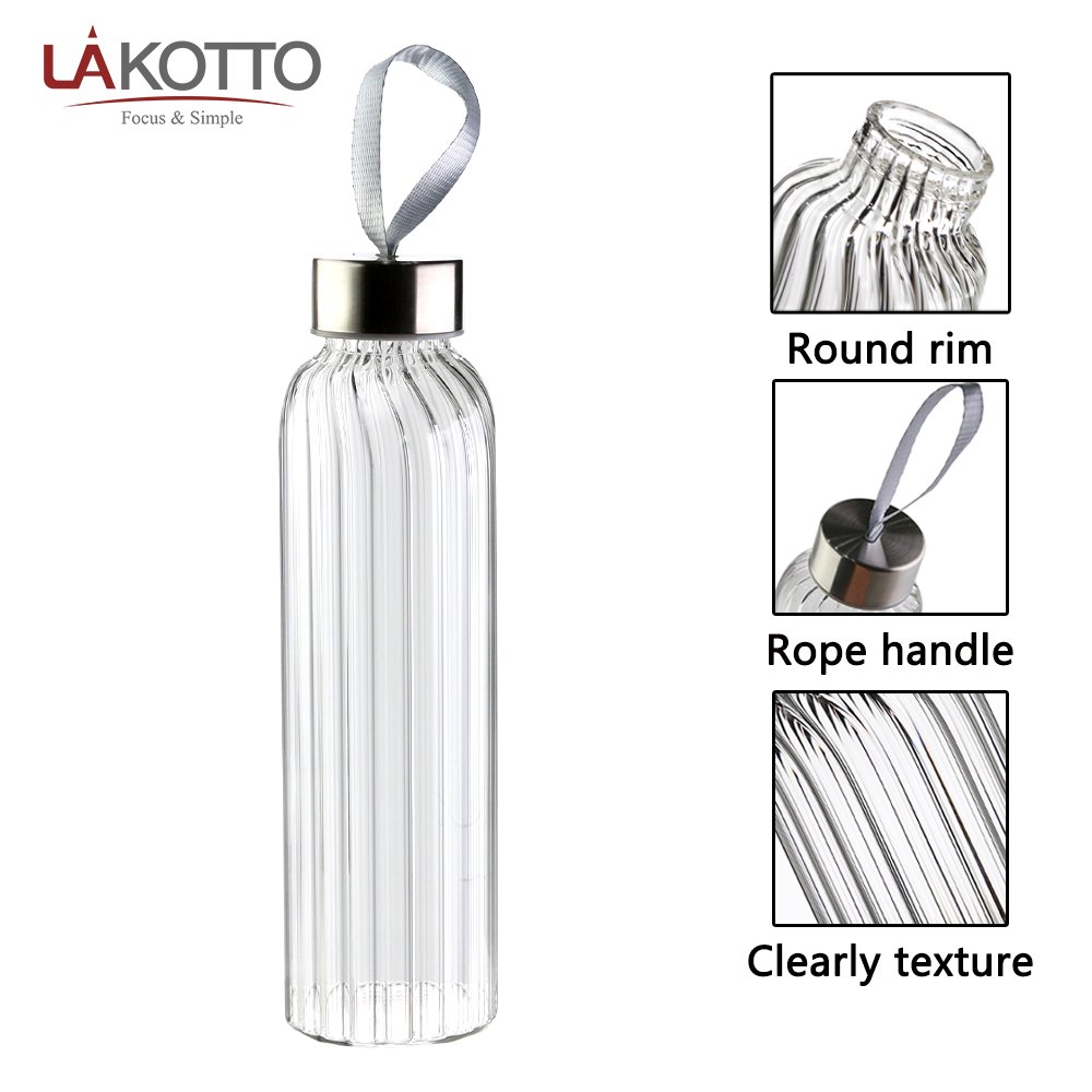 Custom logo wholesale luxury premium reusable borosilicate drinking glass water bottles with seal lid
