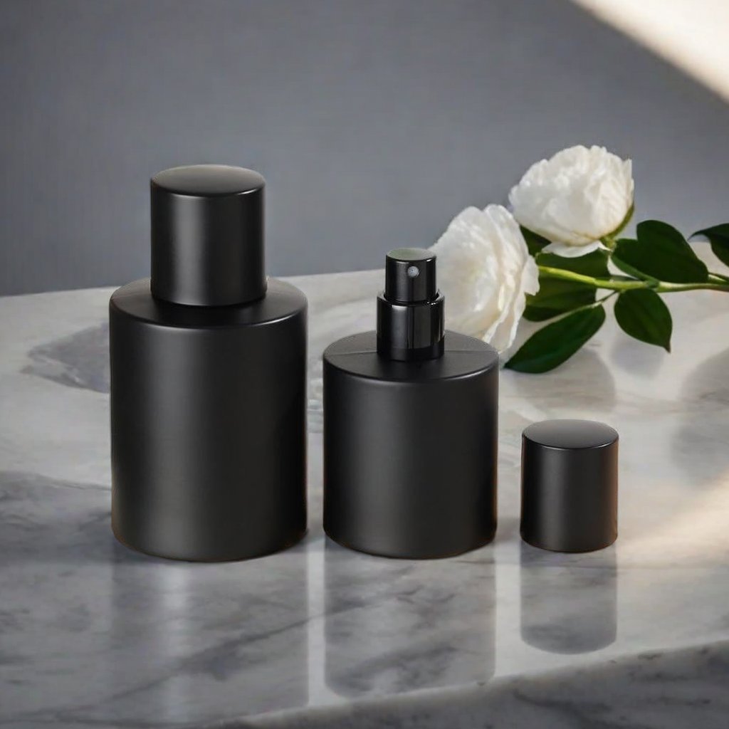 Wholesale Luxury 50ml Flat Square Fragrance Black Mens Cologne Empty Perfume Bottle parfum package