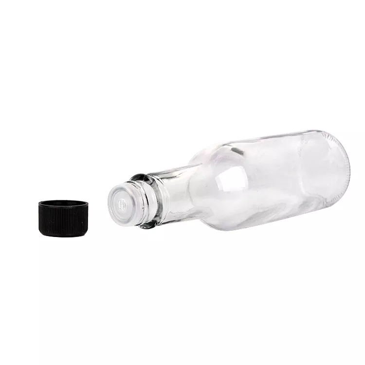 Stocked 3oz 5oz 8oz 150ml Ketchup Pepper Chili Sauce Glass bottle for condiments with plastic cap