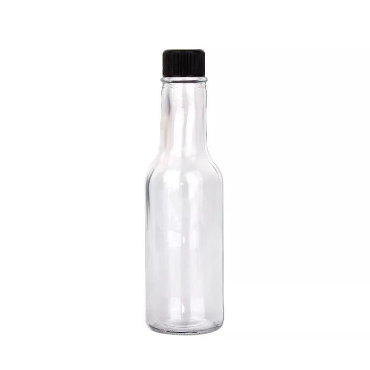 Stocked 3oz 5oz 8oz 150ml Ketchup Pepper Chili Sauce Glass bottle for condiments with plastic cap