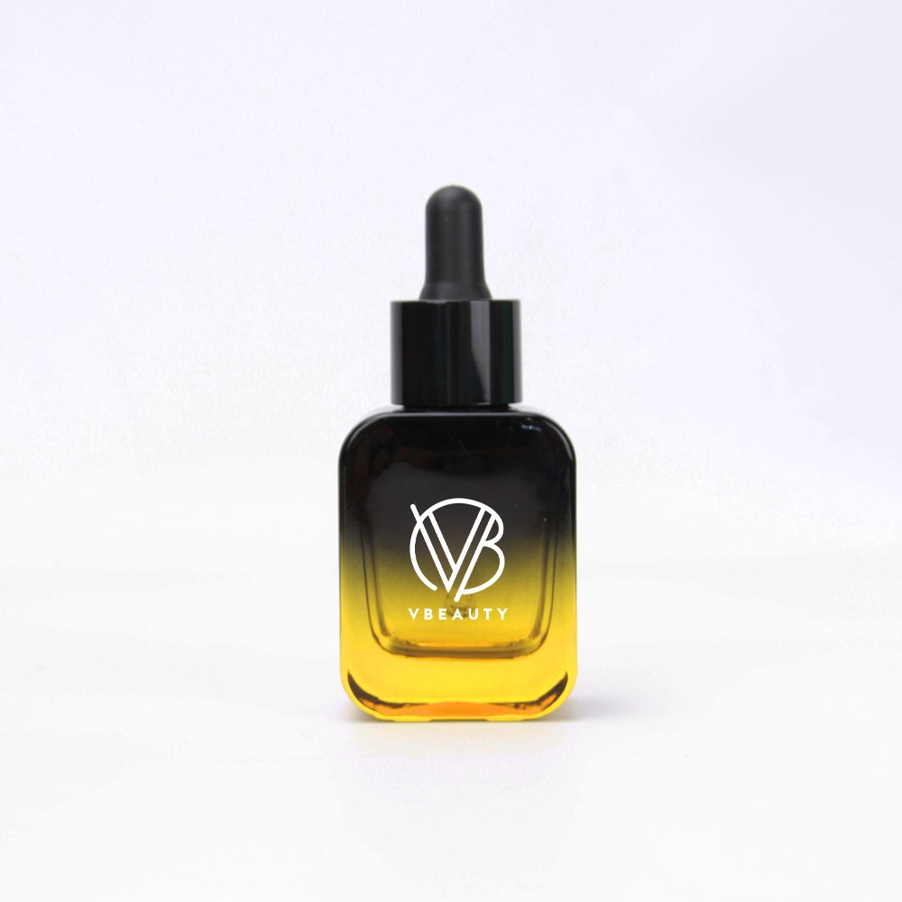 Colorful Essential Oil Screw Cap Clear Cosmetic Packaging Set Glass Lotion Pump Bottle Serum Glass Dropper Bottle