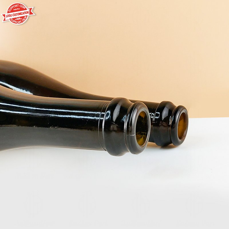 Hot Sale Dark Green Champagne Sparkling Wine 500ml 750ml Wine Glass Bottle