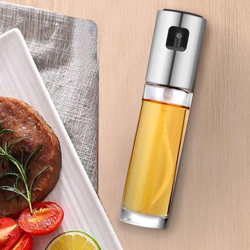 Olive 100ml Glass 304 Stainless Steel Portable Oil Bottle Sprayer Spray Bottle Bbq Oilbottle Spray Bottle For Kitchen Cooking