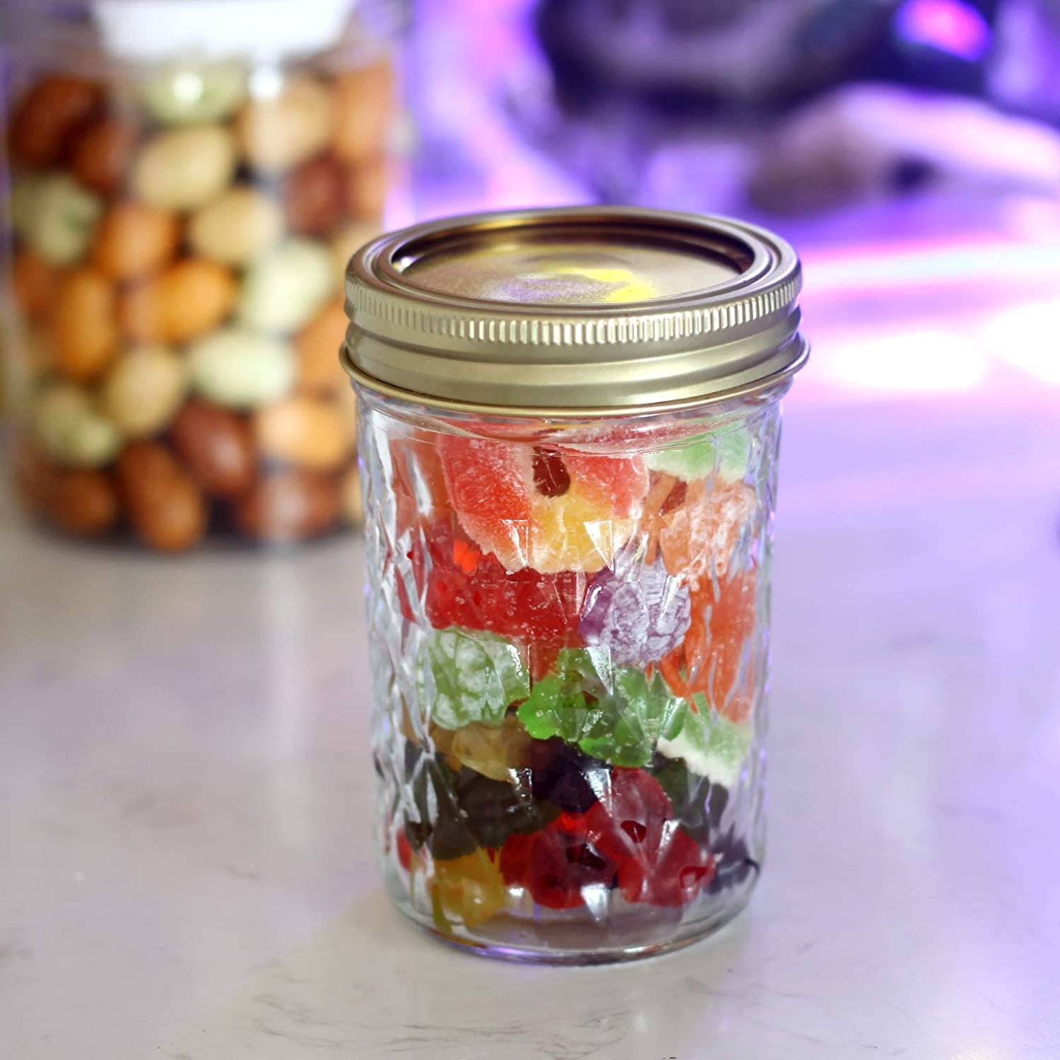 8OZ Mason Jars Glass Regular Mouth Canning Jars with Airtight Lids & regular Lids,Glass Canning Jars Ideal for Jellies,Yogurt