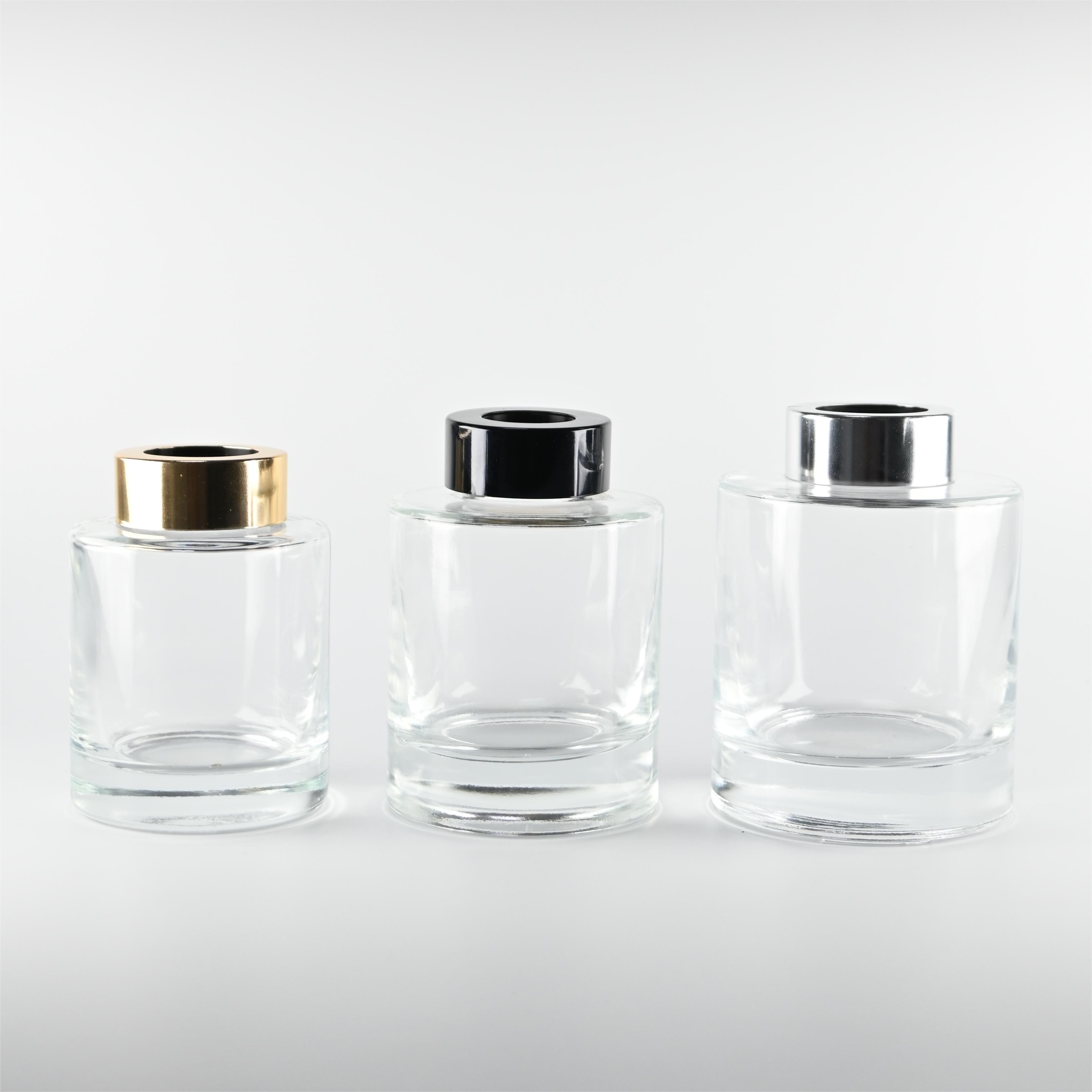 Luxury glass round bottles diffuser 50ml 100ml 120ml 200ml glass bottle for reed diffuser