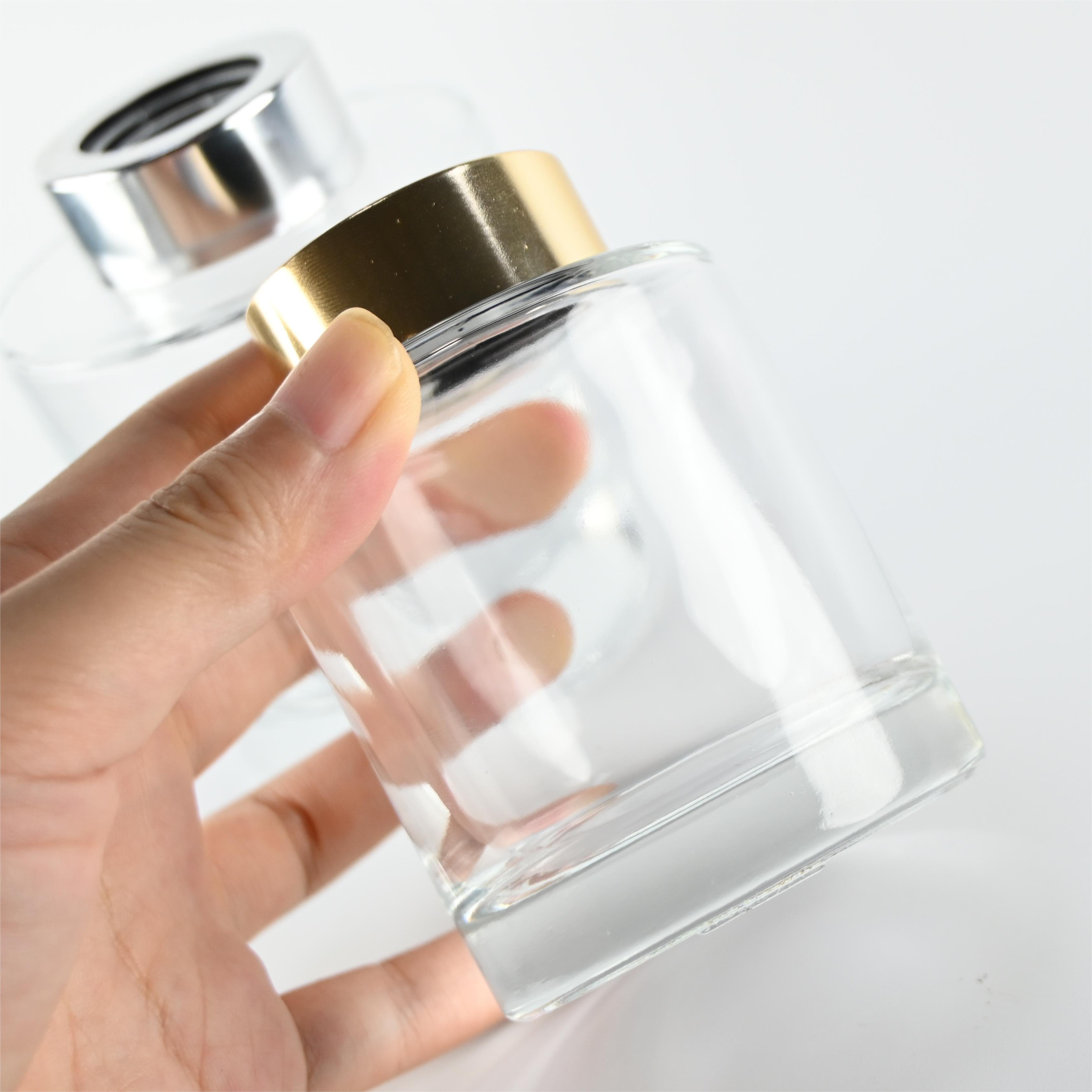 Luxury glass round bottles diffuser 50ml 100ml 120ml 200ml glass bottle for reed diffuser