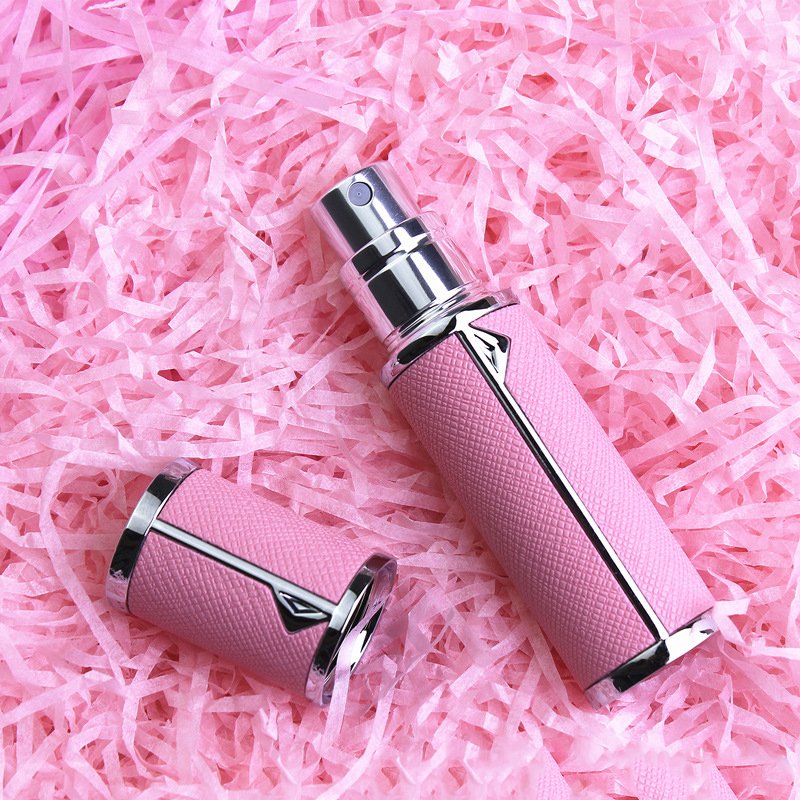 Refillable Leather empty perfume bottles 30ml 50ml 100ml colored glass bottle screw type perfume bottle