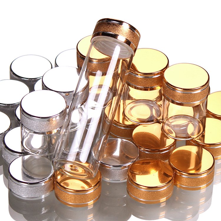 Wholesale glass manufacturers with a diameter of 30mm10ml empty glass test tube spiral golden cap glass vials