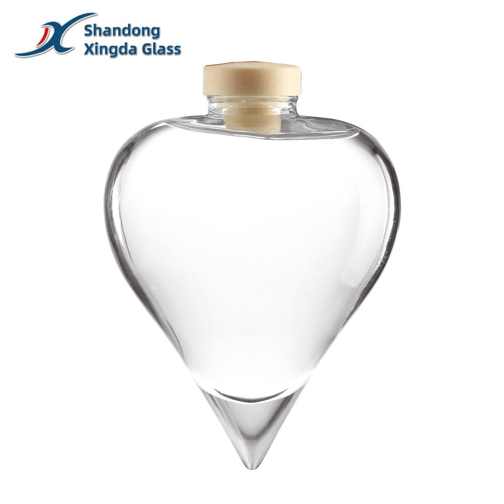 Wholesale 250ml 500ml 8oz 16oz Fancy Empty Clear Amber Round Beverage Juice Kombucha Glass Bottle With Cap