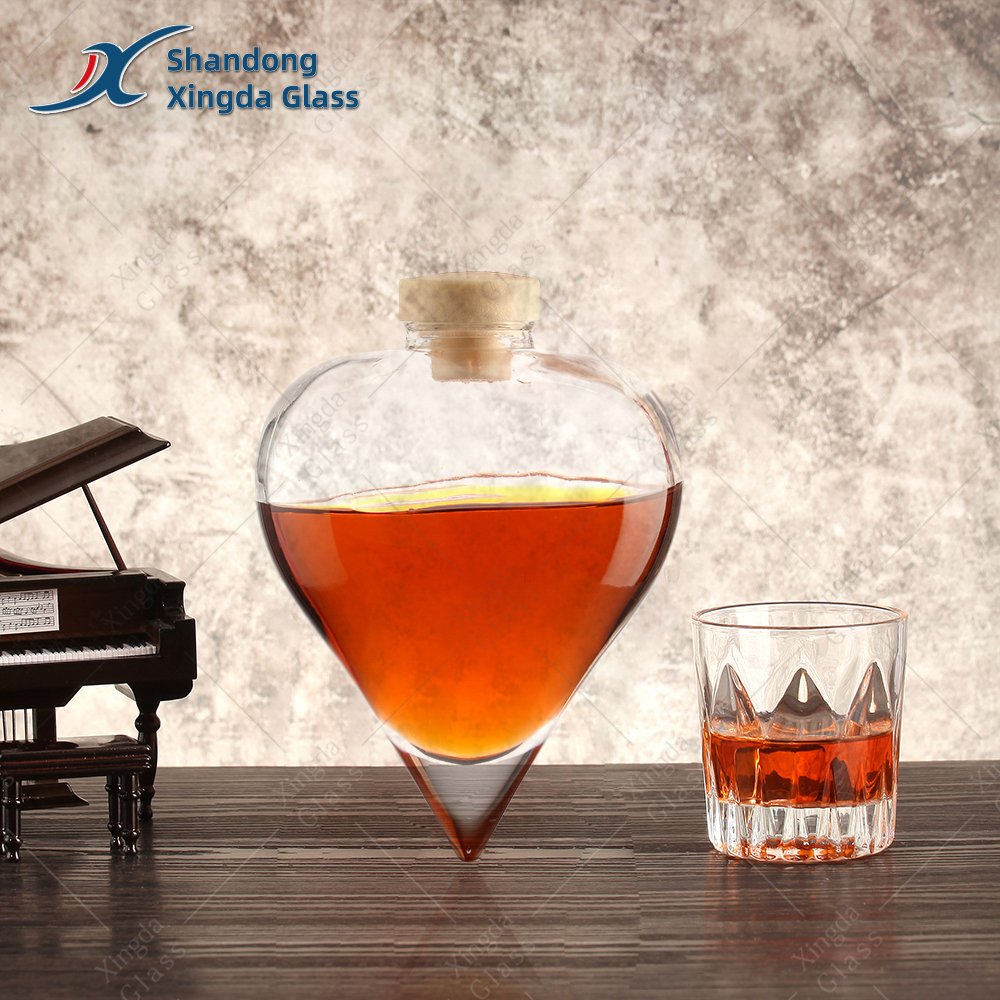 Wholesale 250ml 500ml 8oz 16oz Fancy Empty Clear Amber Round Beverage Juice Kombucha Glass Bottle With Cap
