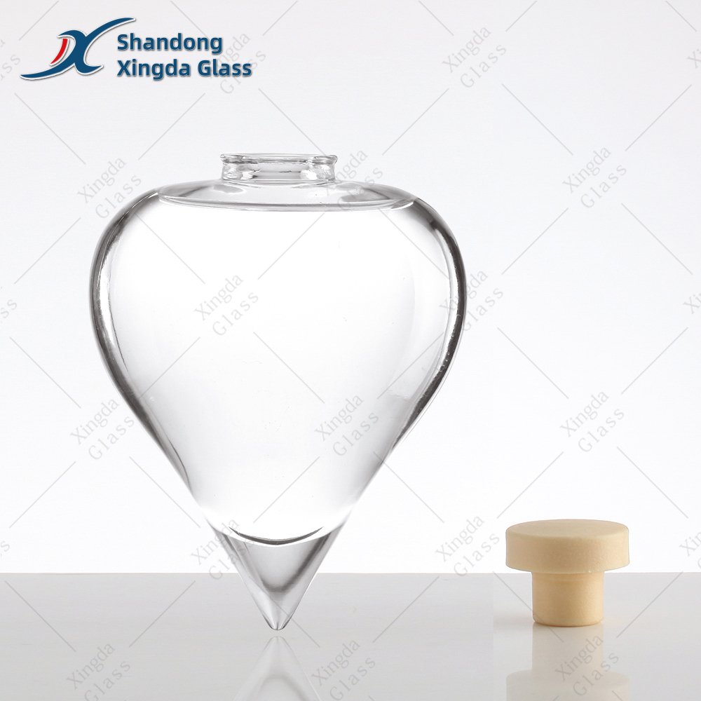 Wholesale 250ml 500ml 8oz 16oz Fancy Empty Clear Amber Round Beverage Juice Kombucha Glass Bottle With Cap