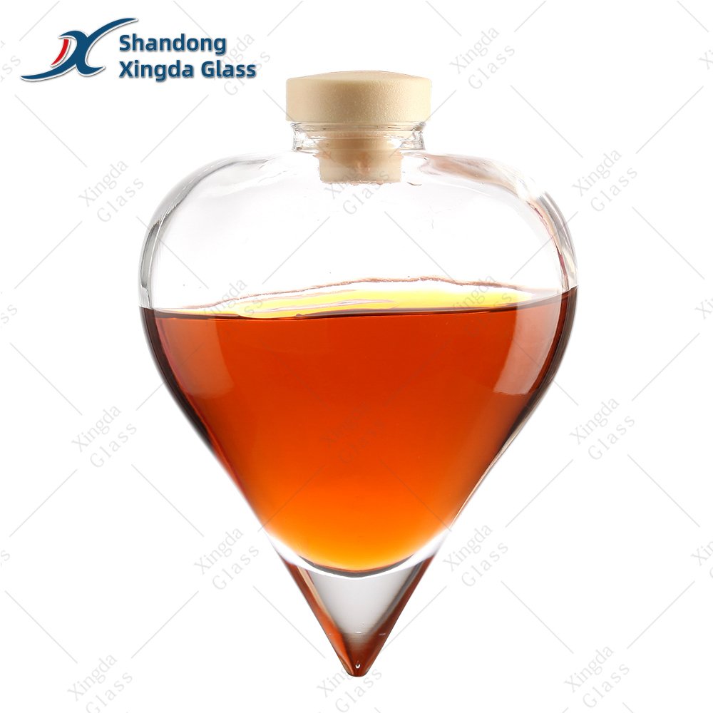 Wholesale 250ml 500ml 8oz 16oz Fancy Empty Clear Amber Round Beverage Juice Kombucha Glass Bottle With Cap