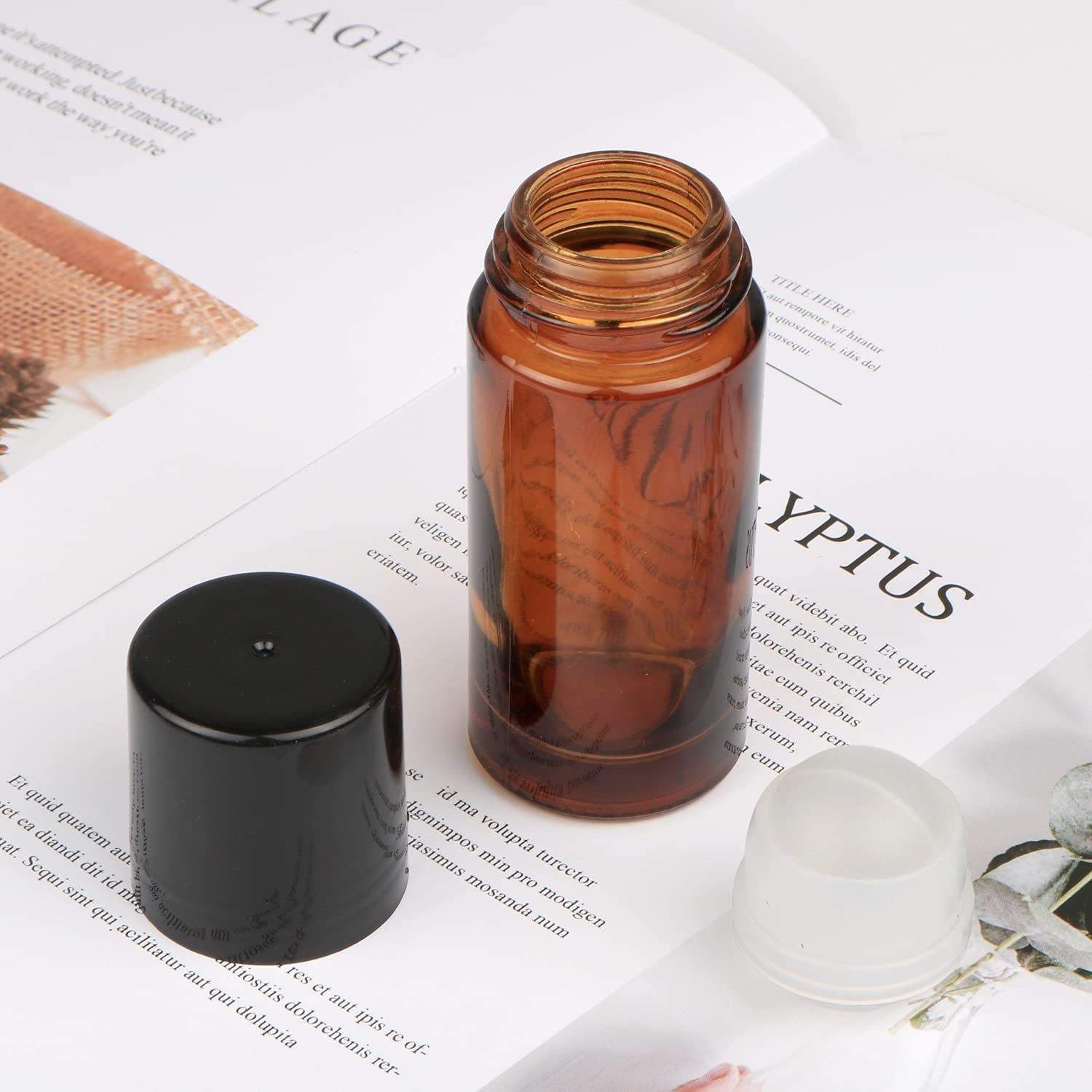 Custom 30ml 50ml Empty Leak Proof Perfume Essential Oil Roll On Glass Bottle