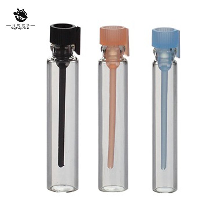mini perfume sample tester glass vials fragrance glass bottle 0.8ml 1.5ml 1ml 2ml