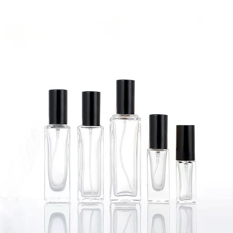 Wholesale Perfume Glass Bottle 3ml 5ml 8ml 10ml 20ml 30ml Clear Transparent Square Atomizer Fragrance Spray Bottle