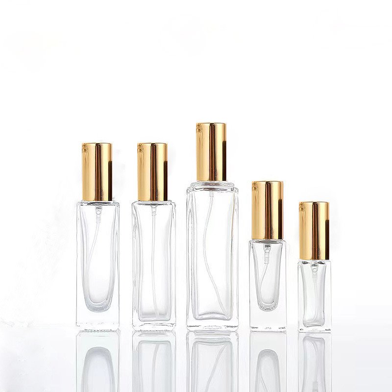 Wholesale Perfume Glass Bottle 3ml 5ml 8ml 10ml 20ml 30ml Clear Transparent Square Atomizer Fragrance Spray Bottle