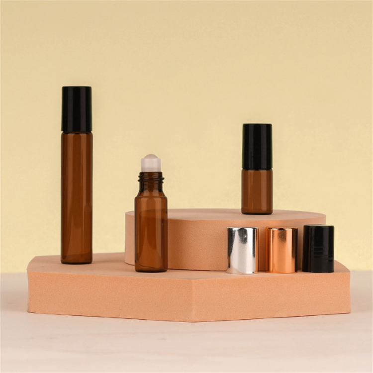 30ml glass perfume vial roll on bottle amber cosmetic glass empty essential oil roller bottle