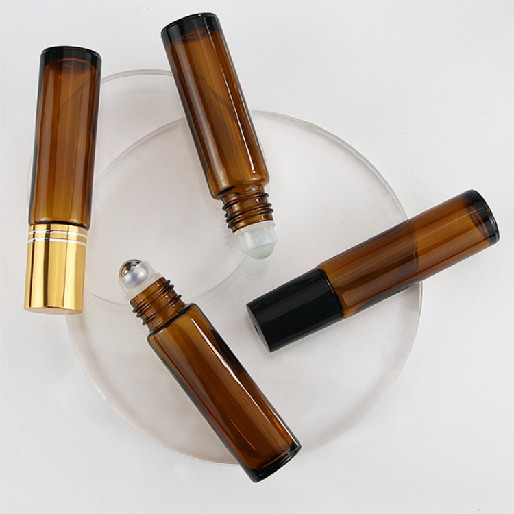 30ml glass perfume vial roll on bottle amber cosmetic glass empty essential oil roller bottle