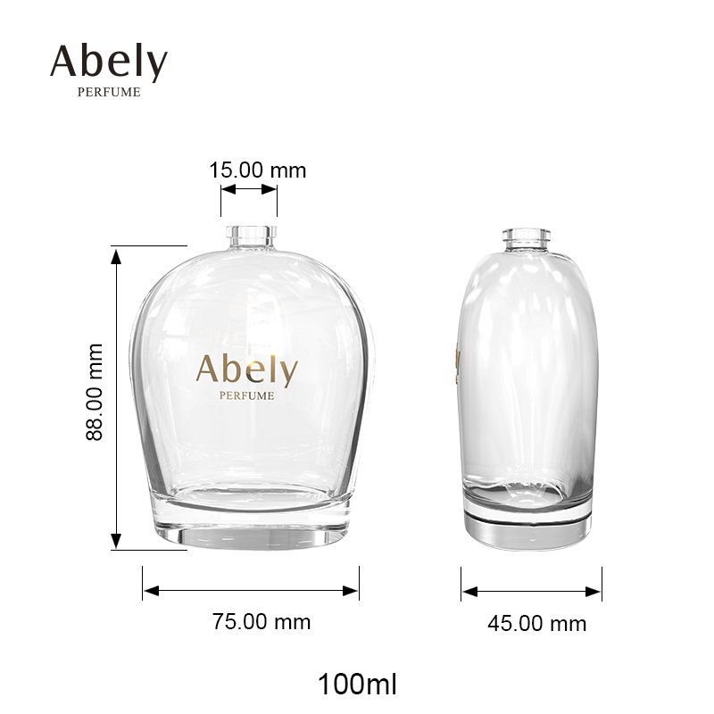 Abely Custom Design 100ml Luxury Empty Crimp Fragrance Glass Bottle Wholesale Unique Perfume Bottle With Box
