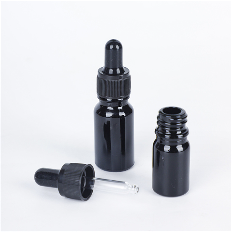 5ml 10ml 15ml 20ml 30ml 50ml 100ml spray matte black dropper bottle black cosmetic essential oil glass bottle