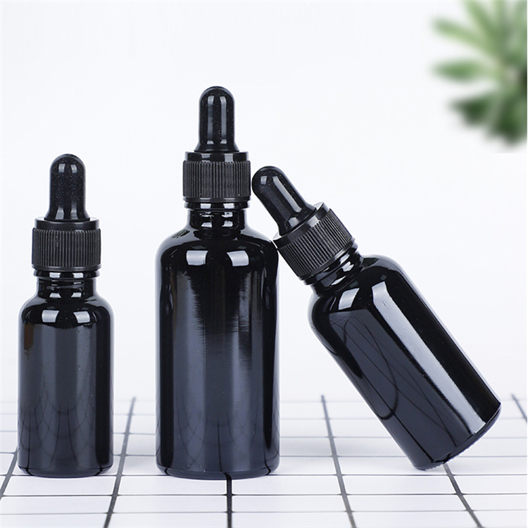 5ml 10ml 15ml 20ml 30ml 50ml 100ml spray matte black dropper bottle black cosmetic essential oil glass bottle