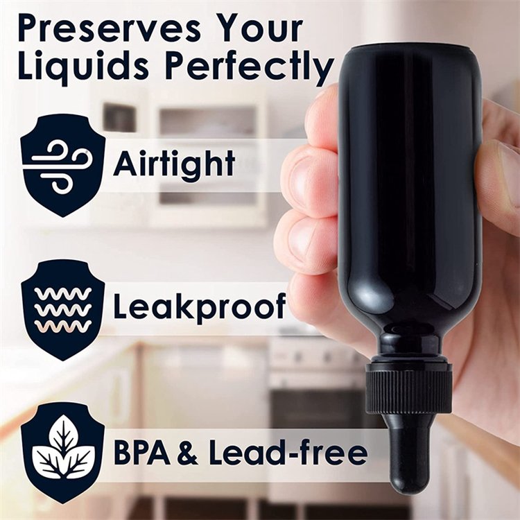 5ml 10ml 15ml 20ml 30ml 50ml 100ml spray matte black dropper bottle black cosmetic essential oil glass bottle