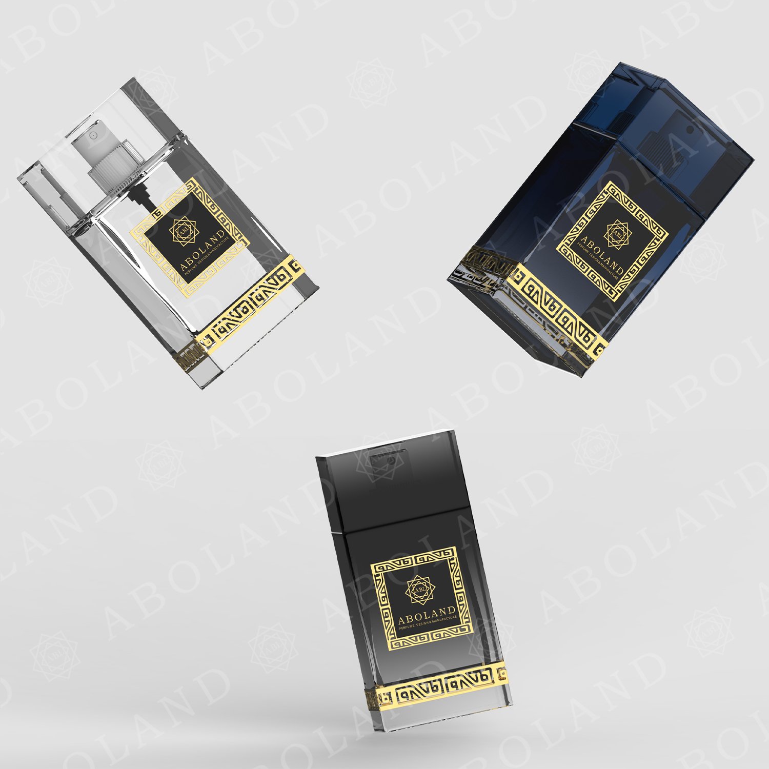 Luxury Original Design Rectangle Custom Logo and Color Clear Glass Bottle for Perfume with Package