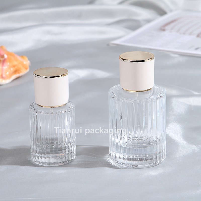 Luxury Glass Lebanon Perfume Oil Spray Bottle Clear Unique Screw Cap 30ml 50 ml 100ml Perfume Glass Bottles
