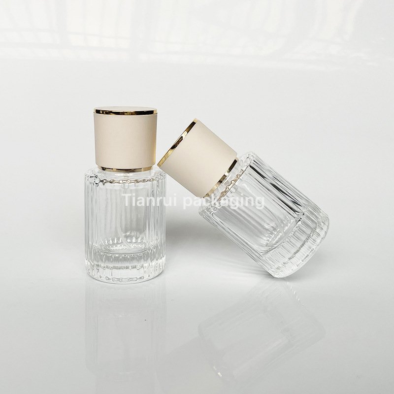Luxury Glass Lebanon Perfume Oil Spray Bottle Clear Unique Screw Cap 30ml 50 ml 100ml Perfume Glass Bottles