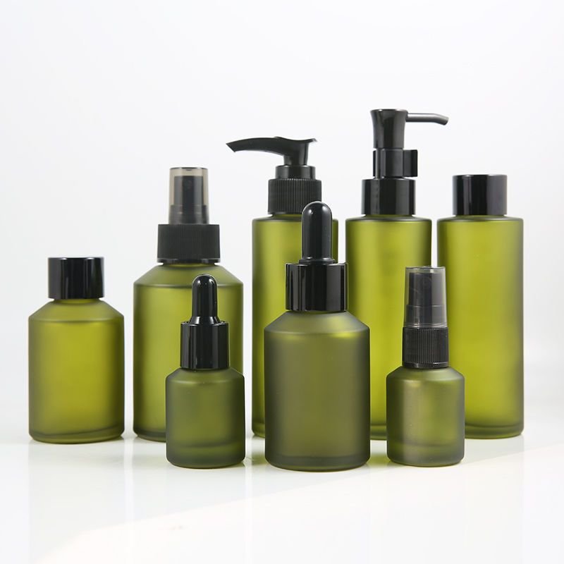 Factory Custom Glass Hair Essential Oil Bottle 10ml 15ml 20ml 30ml Square Essence Serum Dropper Bottle With Screw Caps