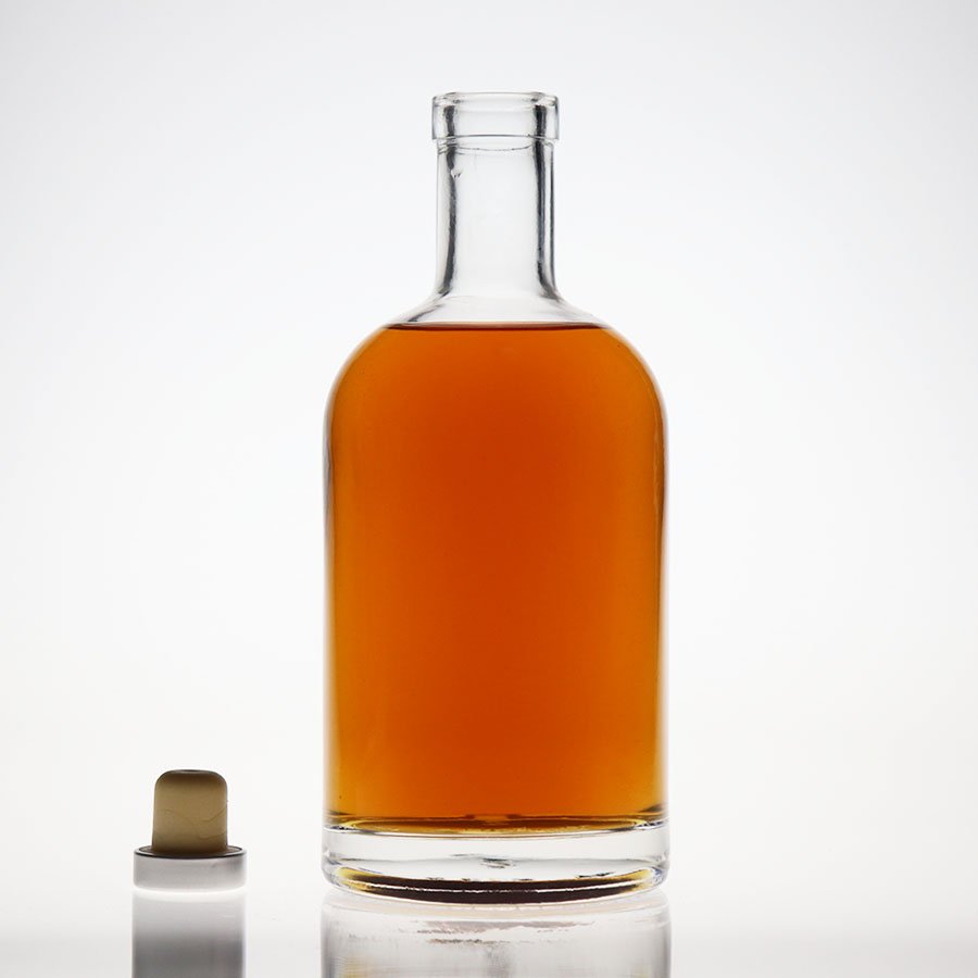 1000ml Round Glass Bottle for Whisky, Rum, Tequila, Vodka, Liquor, Wine