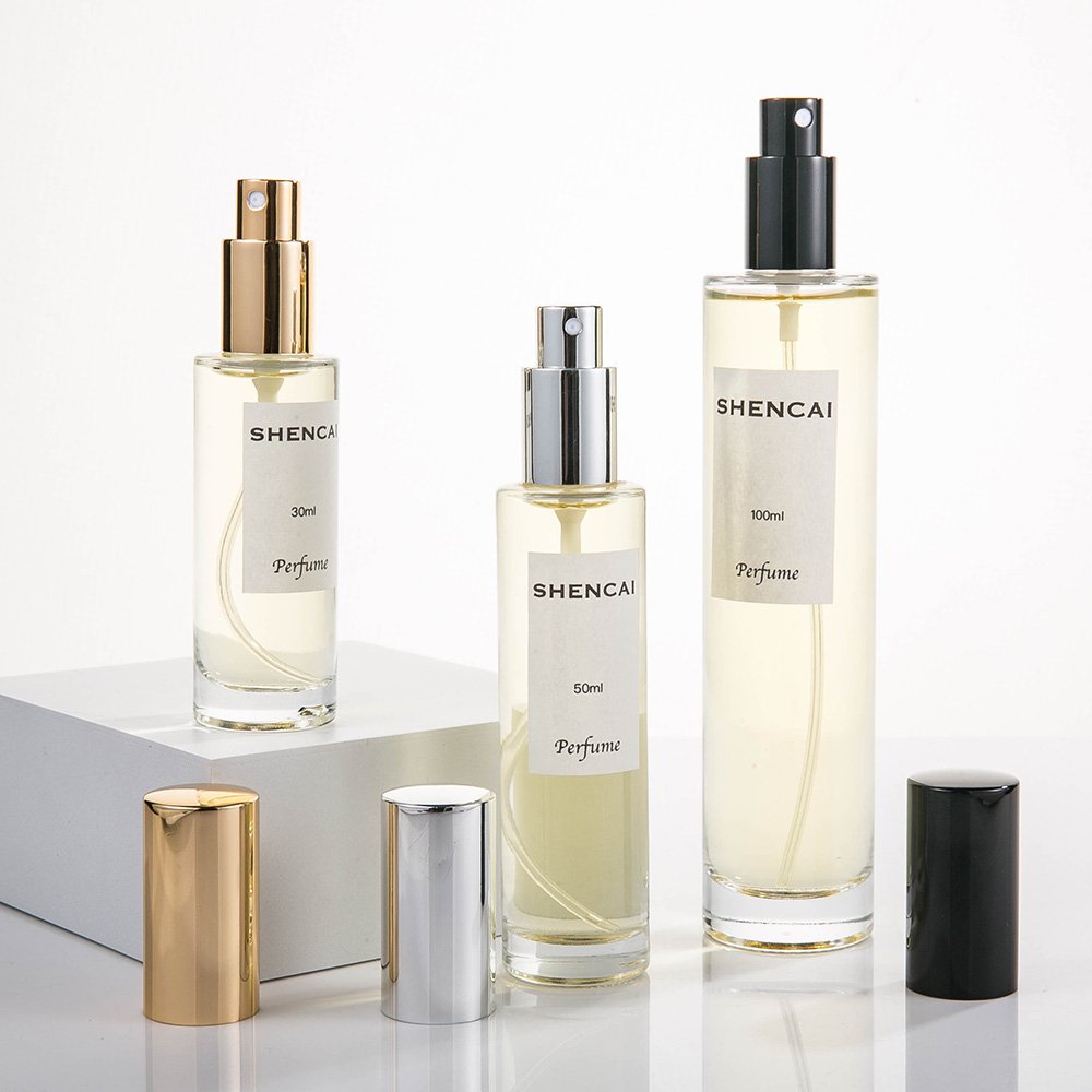 Refill Empty Glass 30ml 50ml 1.7Oz 100ml Screw Spray Slim Cylinder Fine Atomizer Perfume bottle