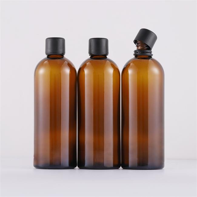 200ml amber glass cosmetic bottle essential oil amber bottles with screw cap pump spray