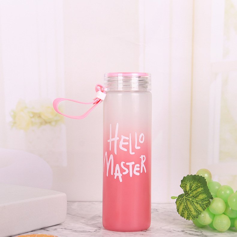 best sell travel water glass bottle wholesale single layer glass tea cups frosted glass water bottle sublimation