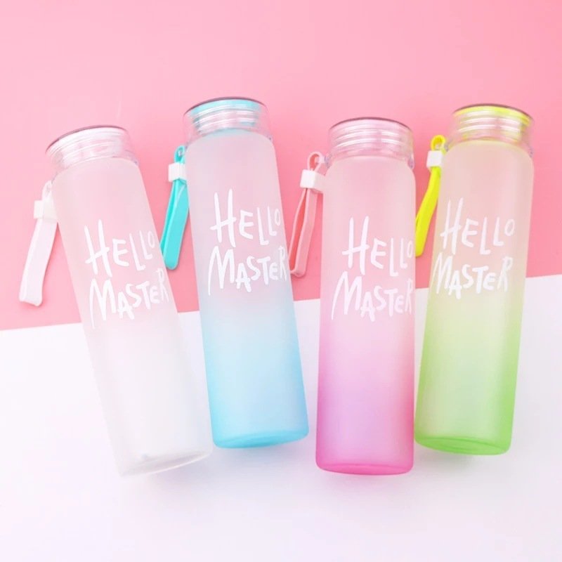 best sell travel water glass bottle wholesale single layer glass tea cups frosted glass water bottle sublimation