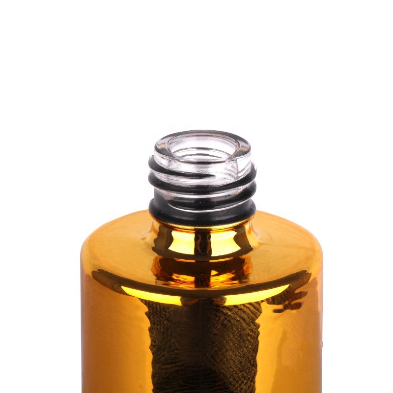 Factory customized cosmetic nail polish UV gel glass bottle electroplating process nail polish bottle with brush cap