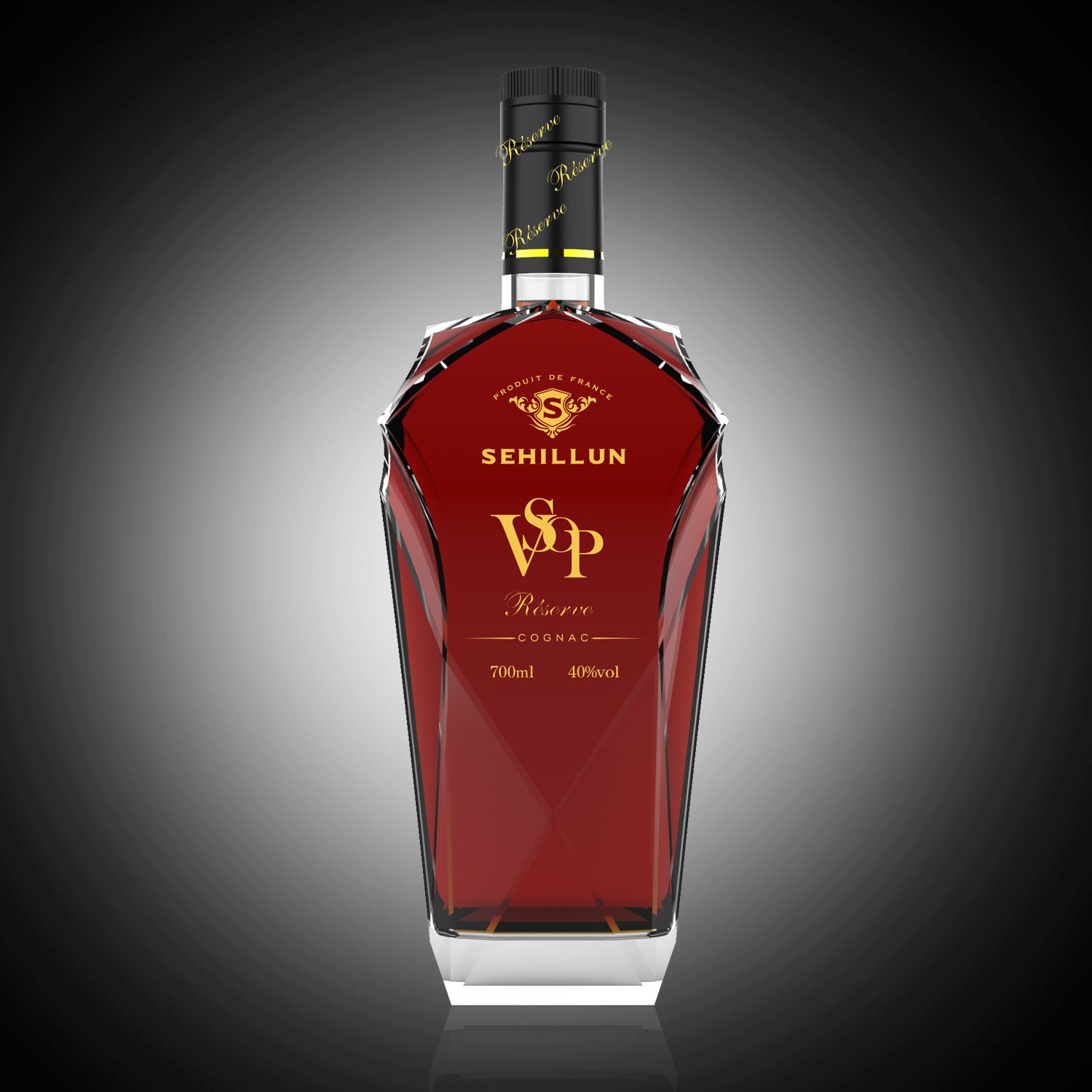 Glass Bottle Manufacture High quality design Rum Whisky Bottles 700ml 750ml Glass Bottle