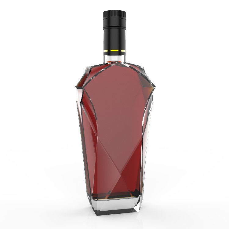 Glass Bottle Manufacture High quality design Rum Whisky Bottles 700ml 750ml Glass Bottle
