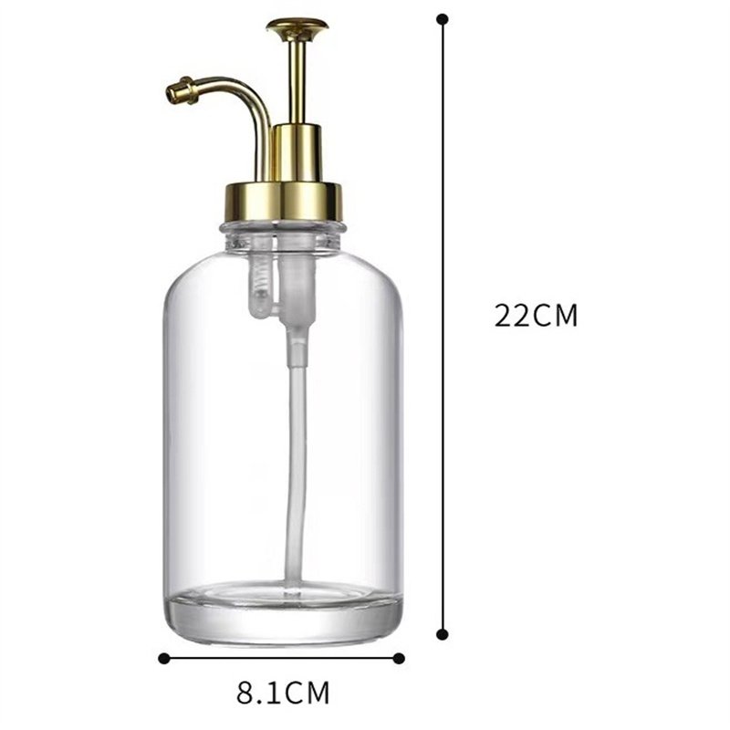 2023 luxury glasses 500ml glass blue lotion bottles containers with pump Wishing Bottle For Wedding Birthday Party Glass Jars