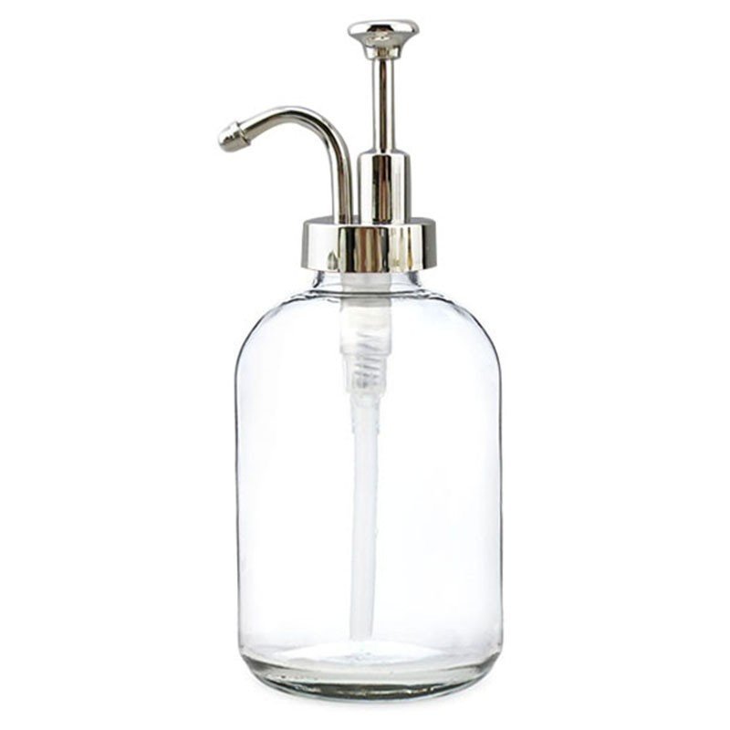 2023 luxury glasses 500ml glass blue lotion bottles containers with pump Wishing Bottle For Wedding Birthday Party Glass Jars