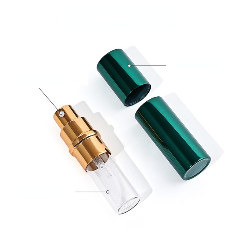 Empty-perfume-bottles Custom Cylinder Fancy Thick Bottom Empty Perfume Bottles 10ml Mini Travel Cosmetic Perfume Glass Bottle