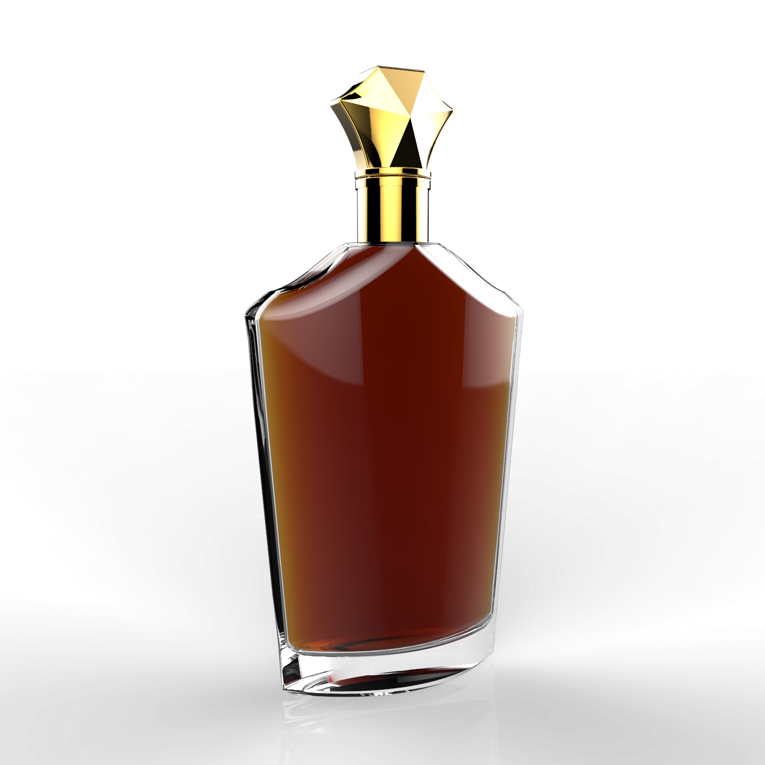 high quality transparent glass bottle with cork flat flask for liquor vodka rum tequila wine vodka glass bottle