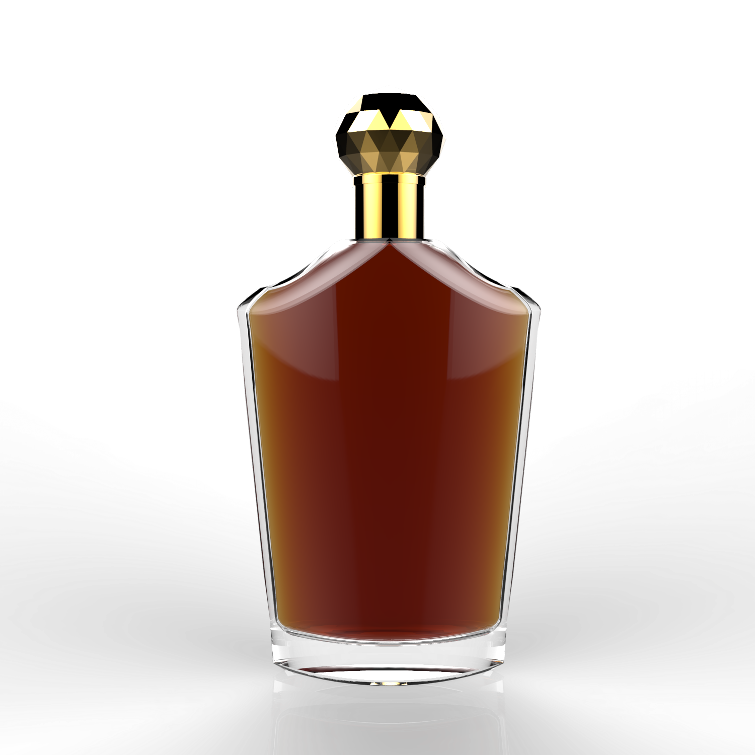 high quality transparent glass bottle with cork flat flask for liquor vodka rum tequila wine vodka glass bottle