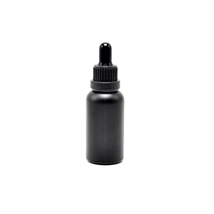5ml 10ml 20ml 30ml 50ml matte frosted glass dropper black bottle