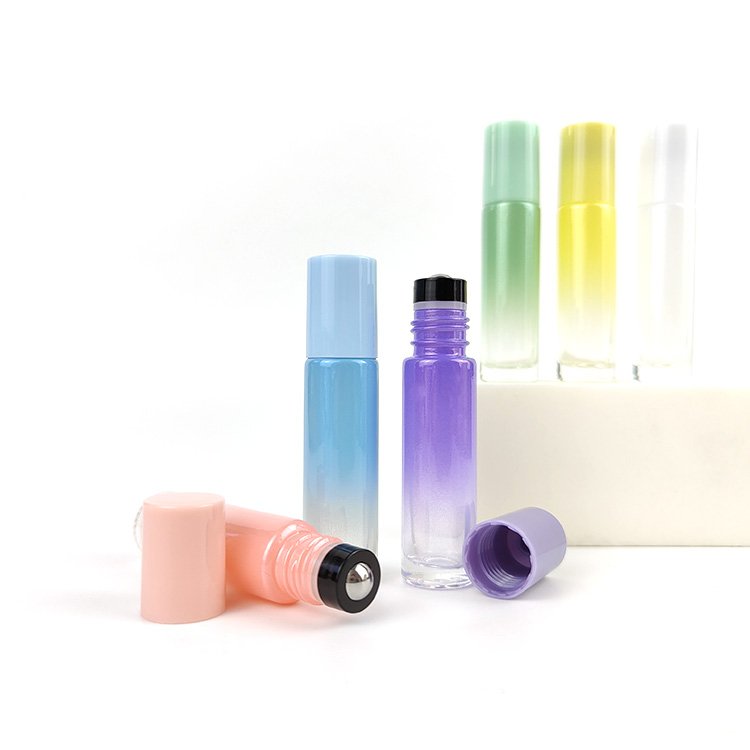 5ml 10ml Gradient Pearlescent Colour Perfume Lipcare Serum Roll On Glass Bottle