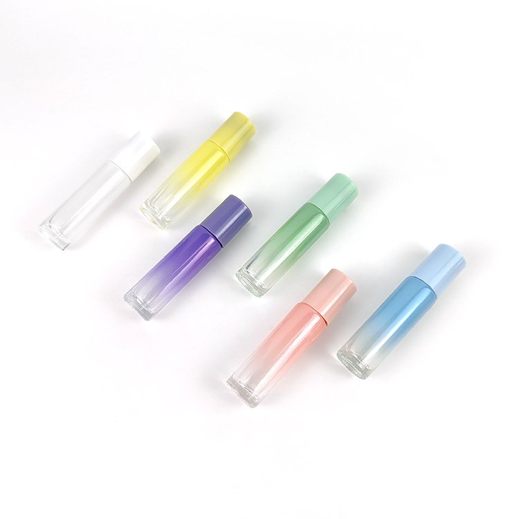 5ml 10ml Gradient Pearlescent Colour Perfume Lipcare Serum Roll On Glass Bottle