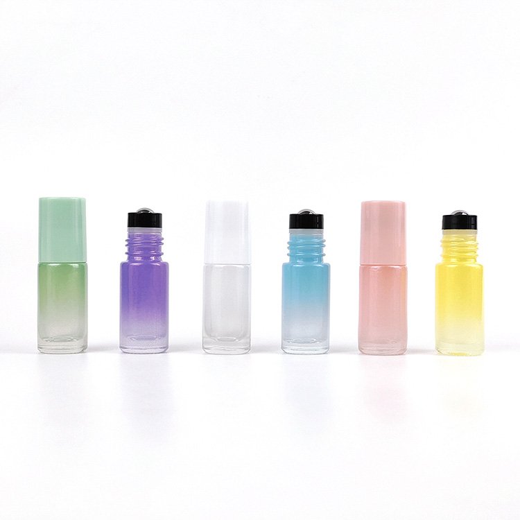 5ml 10ml Gradient Pearlescent Colour Perfume Lipcare Serum Roll On Glass Bottle