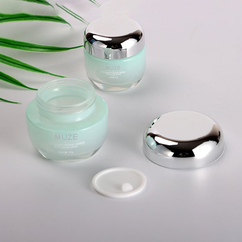 Transparent Glass Cream Bottle Skin Cream Jar Glass Bottle For Cosmetics Liquid Packaging Oil Glass Bottle